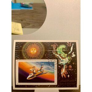 Ras Al Khaima Space Exploration Themed Souvenir Stamp Sheet